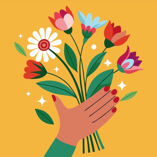 una mano sosteniendo flores que dice florerson es