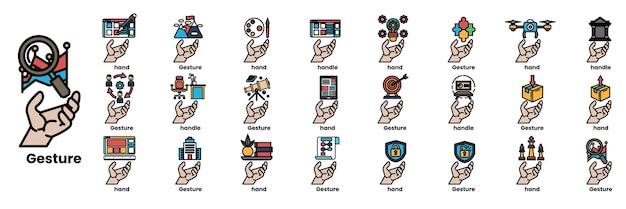 Una mano sosteniendo una lupa con una variedad de iconos en ella