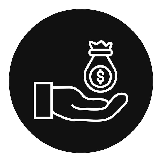 una mano sosteniendo una moneda que dice dólar en ella
