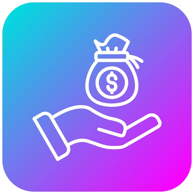 una mano sosteniendo una moneda que dice dólar en ella