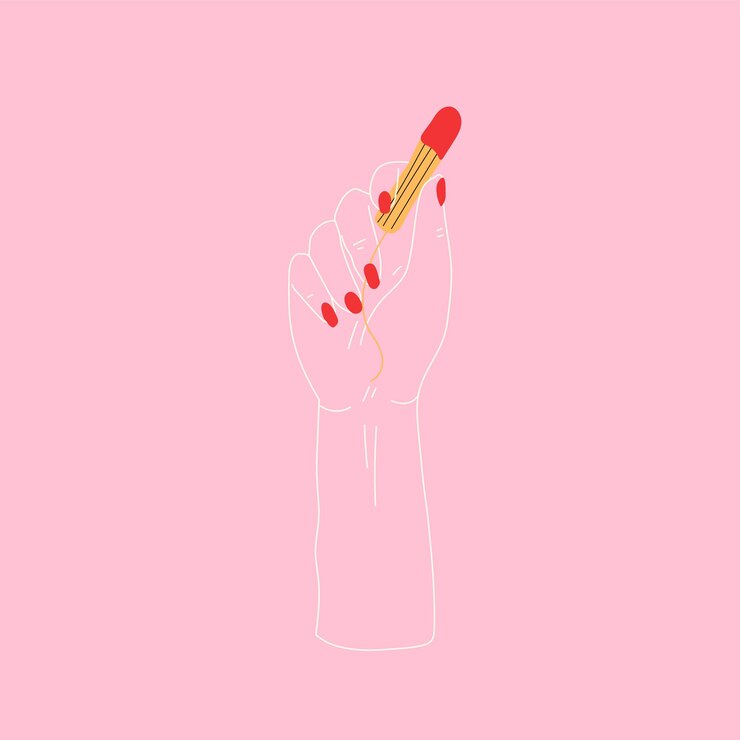 Vector mano sosteniendo un tampón. vector. todos los elementos están aislados.