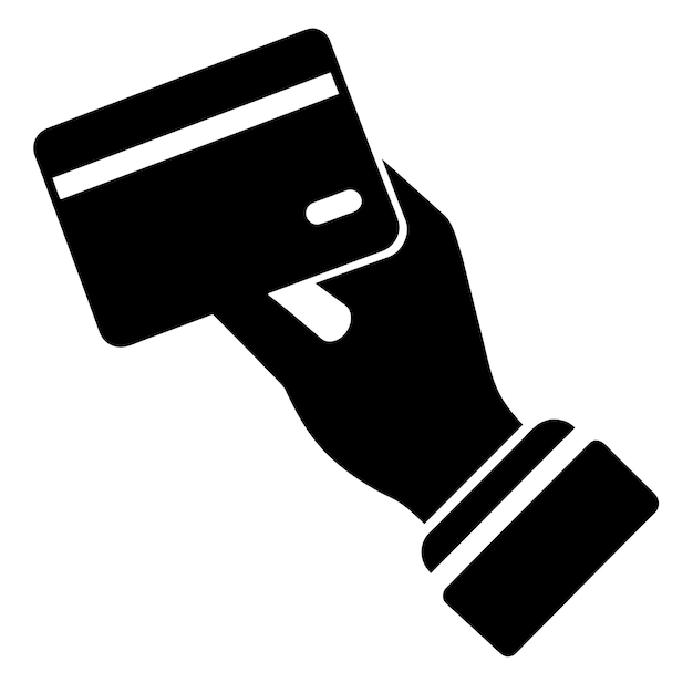 una mano sosteniendo una tarjeta de crédito que dice "carta de crédito"