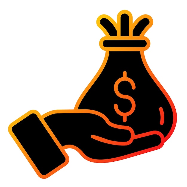 una mano sostiene un signo de dólar que dice dólar