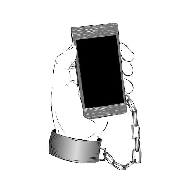 Mano sujetando télefono movil