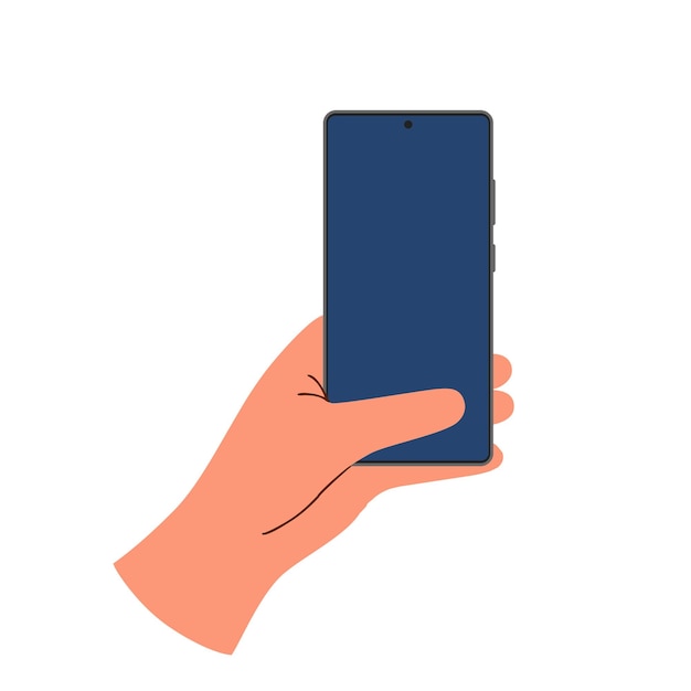 La mano con un teléfono inteligente