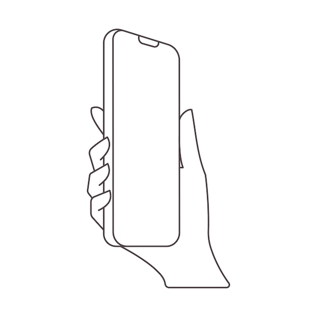 La mano con un teléfono