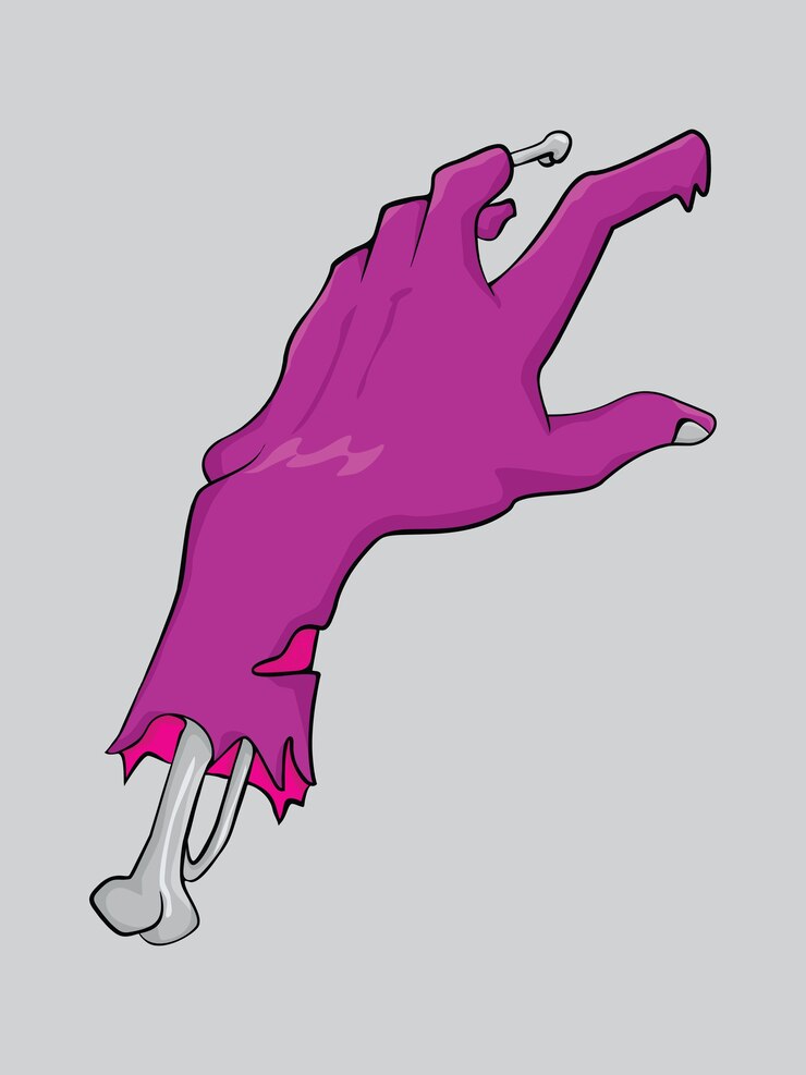 Vector mano de zombie del diablo