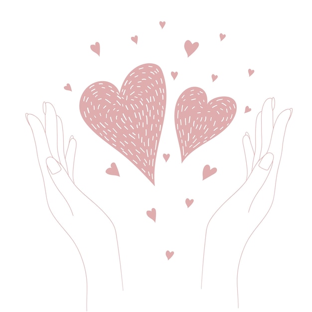Manos Amor Místico Corazones