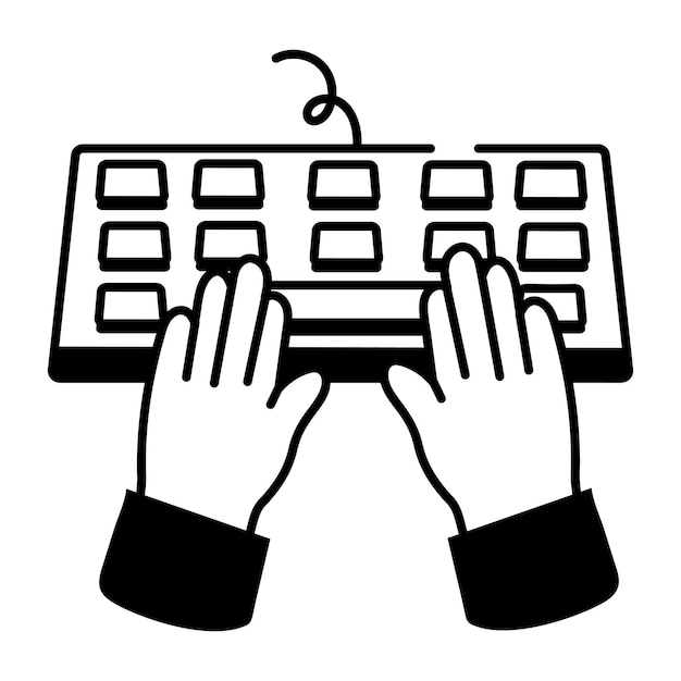 Las manos escribiendo en un teclado