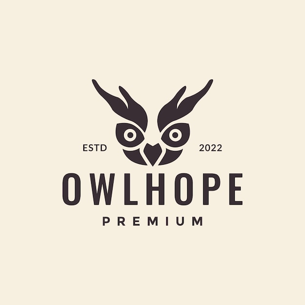 Manos esperanza con búho pájaro logo diseño vector gráfico símbolo icono ilustración idea creativa