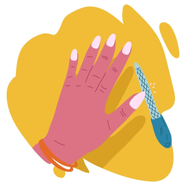 Manos femeninas obteniendo un proceso de manicura Belleza profesional
