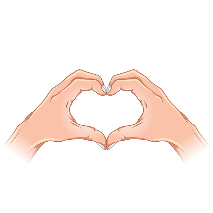 Vector manos formando un corazón símbolo de amor