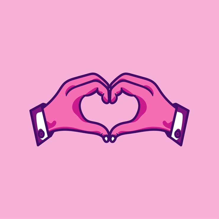 Vector manos haciendo una ilustración de vector de corazón