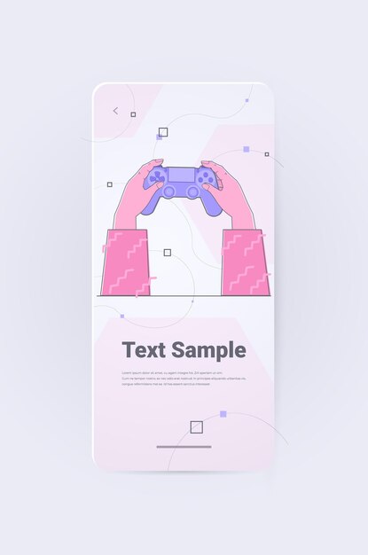 Manos humanas sosteniendo un controlador de gamepad inalámbrico juego de deportes electrónicos industria de juegos de ocio