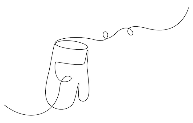 Manos de invierno con un dibujo de línea Manos de Navidad con un dibujos de línea con un contorno de línea