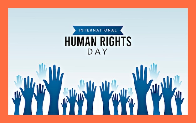 Las manos levantadas simbolizan la unidad para el Día Internacional de los Derechos Humanos
