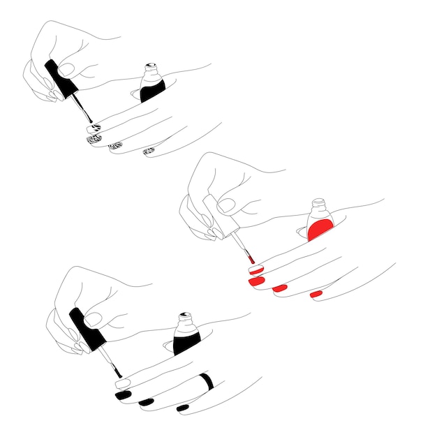 Manos de mujer Manicura Belleza y cuidado Esmalte de uñas