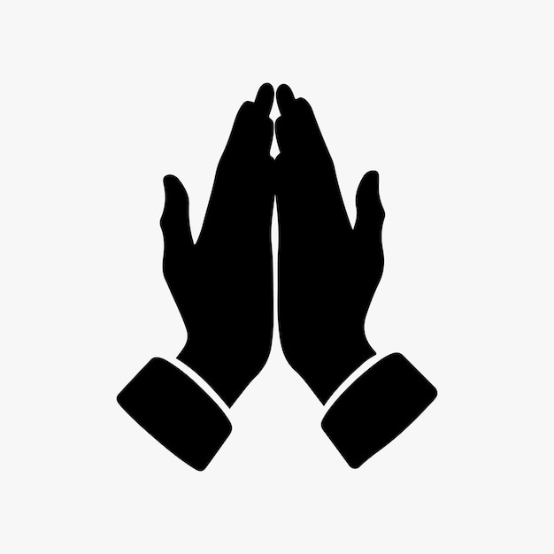 Manos orantes icono fe esperanza y símbolo de oración