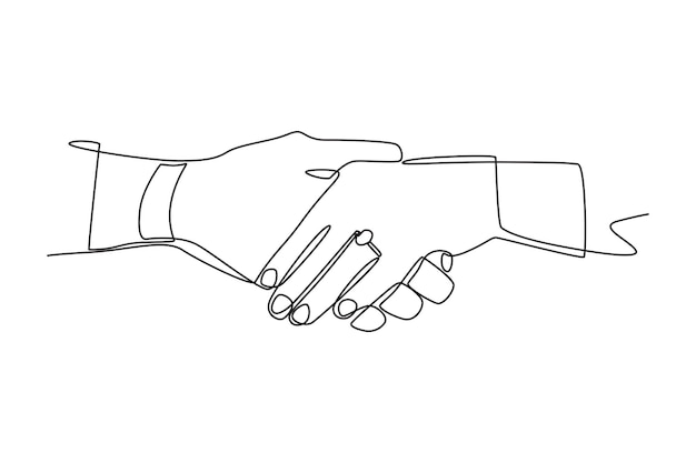 Manos que han intercambiado anillos de compromiso Concepto de compromiso dibujo en línea