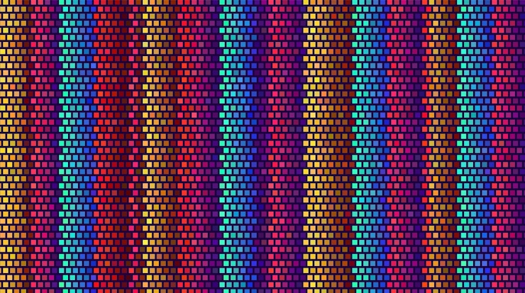 Vector manta étnica tribal rayas patrón de tela mexicana poncho textura