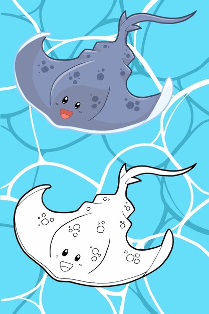 mantarraya para colorear