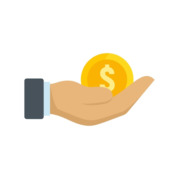 Mantenga el icono seguro del préstamo de dinero Ilustración plana del icono de vector seguro del préstamo de dinero aislado sobre fondo blanco