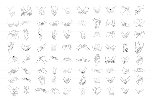 Mantenimiento de las manos SVG Pareja de manos SVG