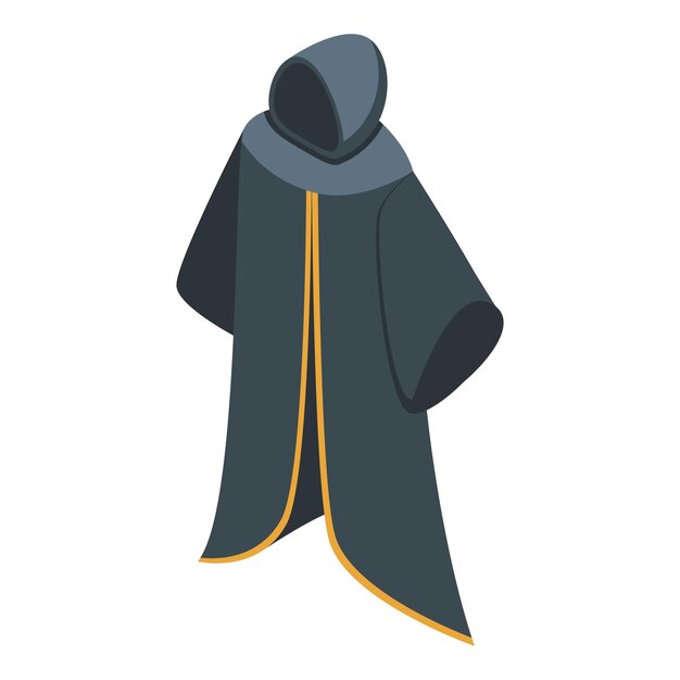 Manto icono isométrico vector capa capa superhéroe