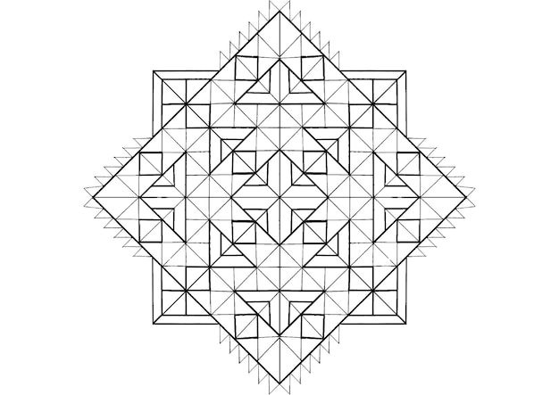 Mantra Mandala, El arte de la Meditación para Adultos para colorear Dibujo con Manos By Art By Uncle 003