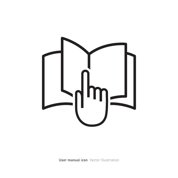 Manual del usuario Ilustración vectorial del diseño del icono del documento