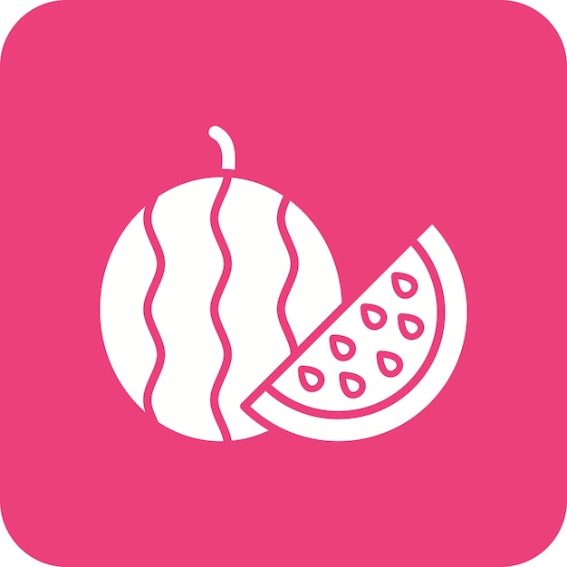 una manzana blanca con un fondo rosa con las palabras melón en ella