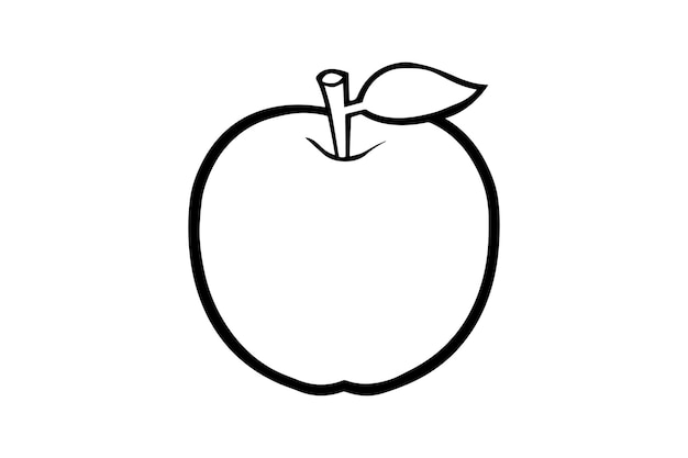 Vector manzana para colorear