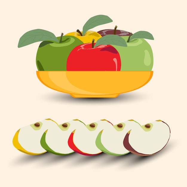 Manzana dulce, jugosa y sabrosa, producto ecológico natural
