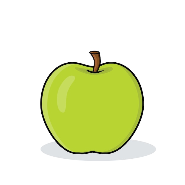 manzana manzana verde manzana fruta manzana dibujos animados vector manzana