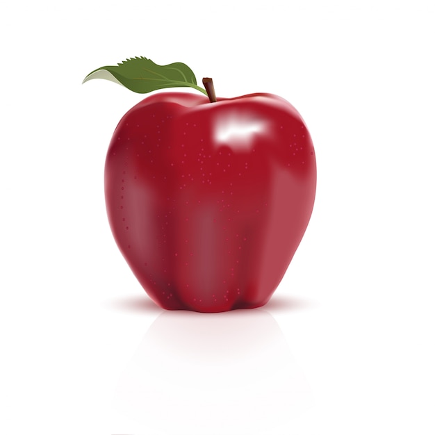 Manzana roja aislada