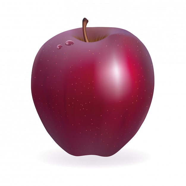 Manzana roja aislada