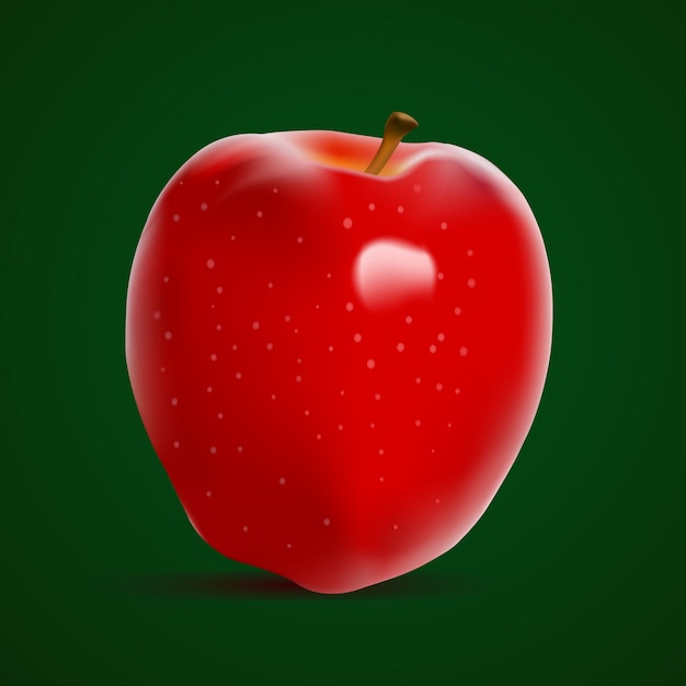 Vector manzana roja fresca