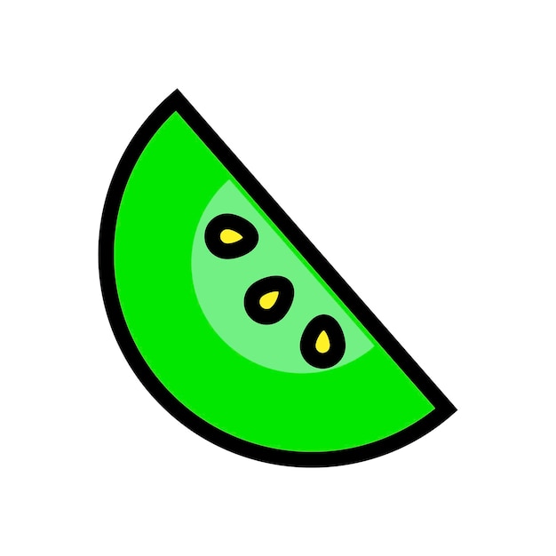 manzana, en, sección, vector, simple, icono