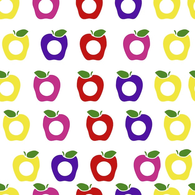 Manzanas multicolores de patrones sin fisuras