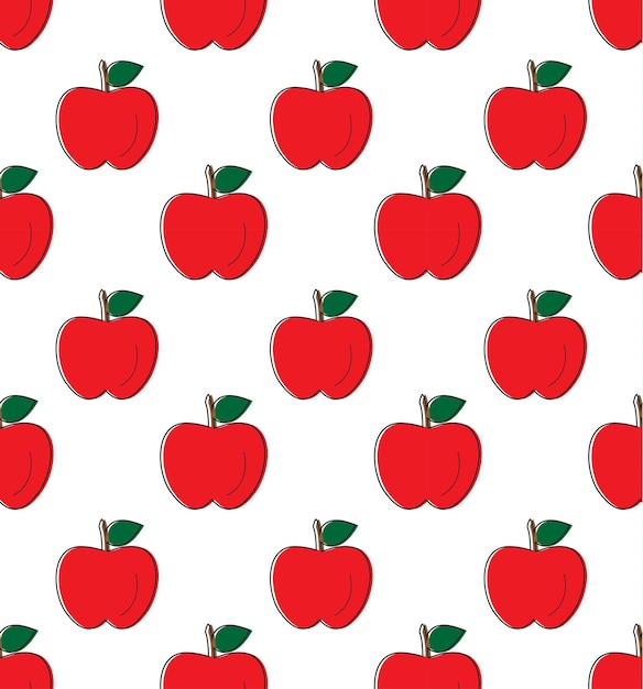Manzanas de patrones sin fisuras vector eps