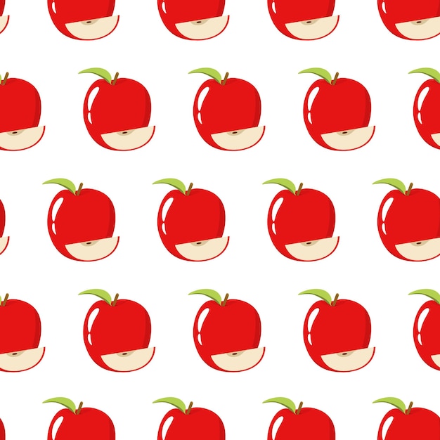 Manzanas rojas de patrones sin fisuras.