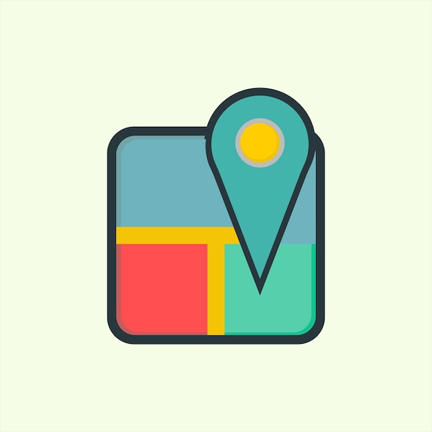 Map icon icon related to design elements suitable for web site app user interfaceselement printable etc flat icon style simple vector design editable