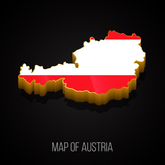 Mapa 3d de austria