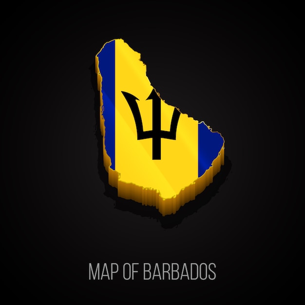 Mapa 3D de Barbados