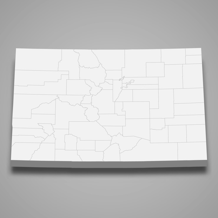 Vector mapa 3d del estado de estados unidos