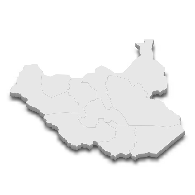 Mapa 3d con fronteras de regiones