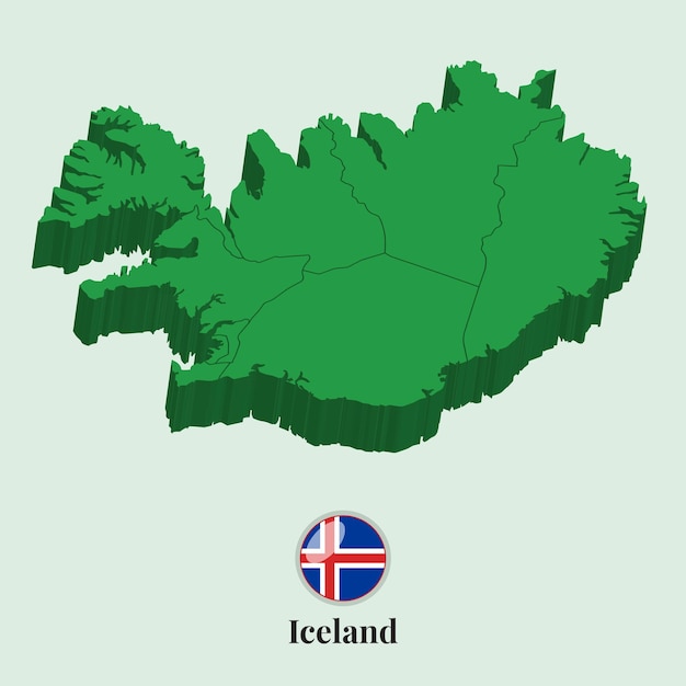 Vector mapa 3d de islandia ilustración vectorial fotos de archivo diseños