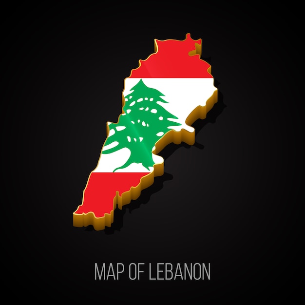 Mapa 3D del Líbano