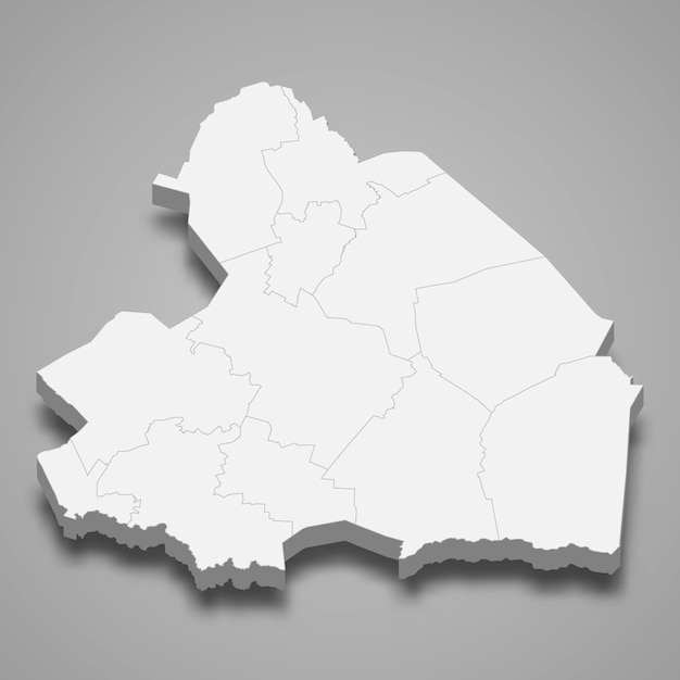 Mapa 3D de la provincia de los Países Bajos