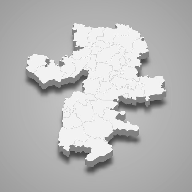 Mapa 3D región de Rusia